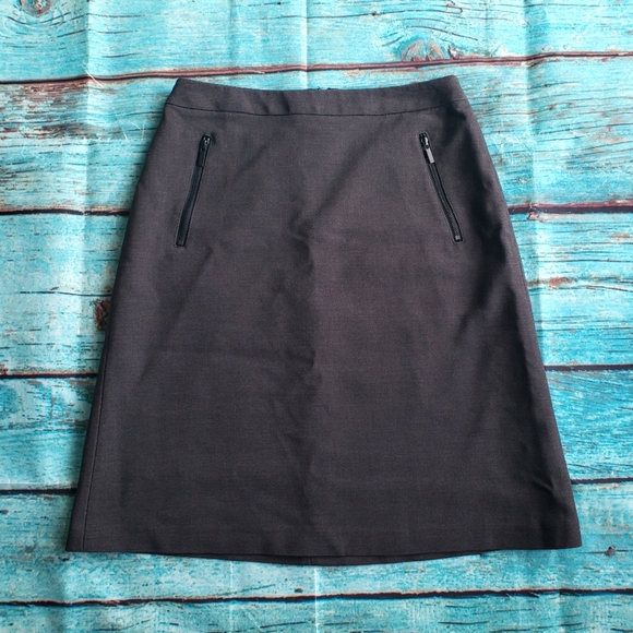 Halogen charcoal gray a-line skirt size 0 - Picture 1 of 12